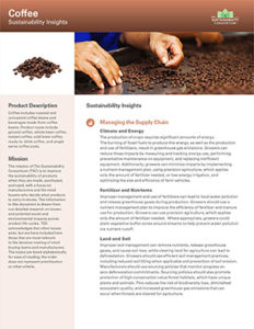 Coffee Sustainability Insights