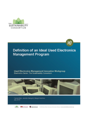 Definition of an Ideal Used Electronics Management Program