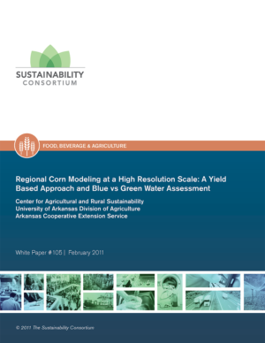 Regional Corn Modeling at a High Resolution Scale: A Yield Based Approach and Blue vs Green Water Assessment