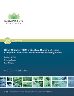 Bill of Attributes (BOA) in Life Cycle Modeling of Laptop Computers: Results and Trends from Disassembly Studies